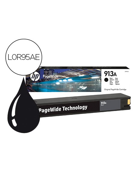 Ink-jet hp 913a pagewide 352 mfp 377 / p57750 / p55250 / 452 / 477 / 552 negro 3.500 pag