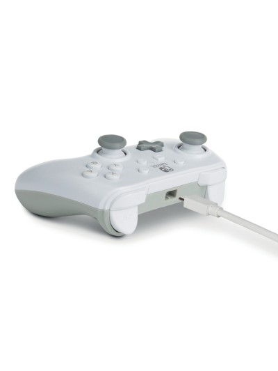 Mando power a con cable para nintendo switch blanco