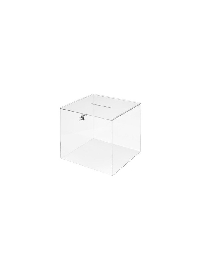 Urna electoral archivo 2000 cuadrada con llave metacrilato 3 mm 300x300x300 mm Urna electoral archivo 2000 cuadrada con llave metacrilato 3 mm 300x300x300 mm
