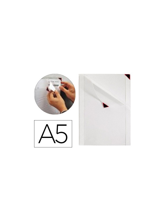 Funda de presentacion tarifold kang easy clic adhesiva removible din a5 esquina magnetica pack 5 uds Funda de presentacion tarifold kang easy clic adhesiva removible din a5 esquina magnetica pack 5 uds