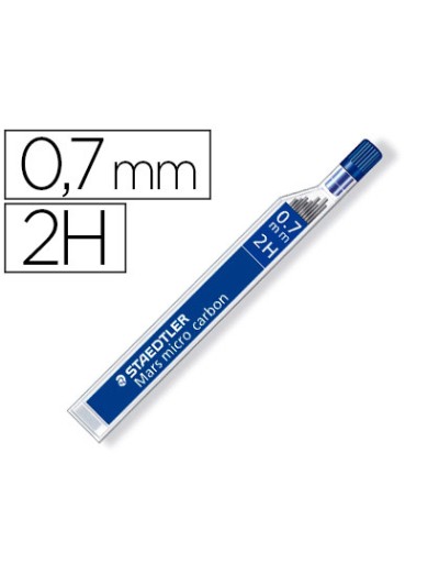 Minas staedtler mars micro grafito 0,7 mm 2h tubo con 12 unidades