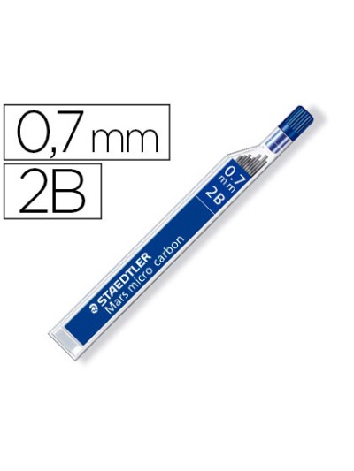 Minas staedtler mars micro grafito 0,7 mm 2b tubo con 12 unidades