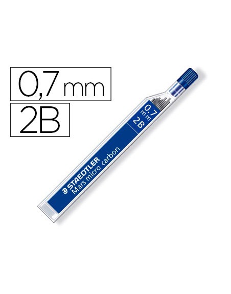 Minas staedtler mars micro grafito 0,7 mm 2b tubo con 12 unidades