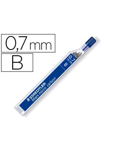 Minas staedtler mars micro grafito 0,7 mm b tubo con 12 unidades