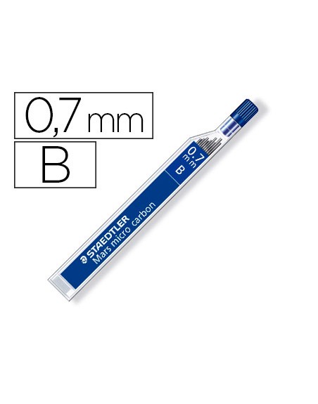 Minas staedtler mars micro grafito 0,7 mm b tubo con 12 unidades
