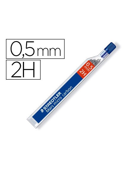 Minas staedtler mars micro grafito 0,5 mm 2h tubo con 12 unidades
