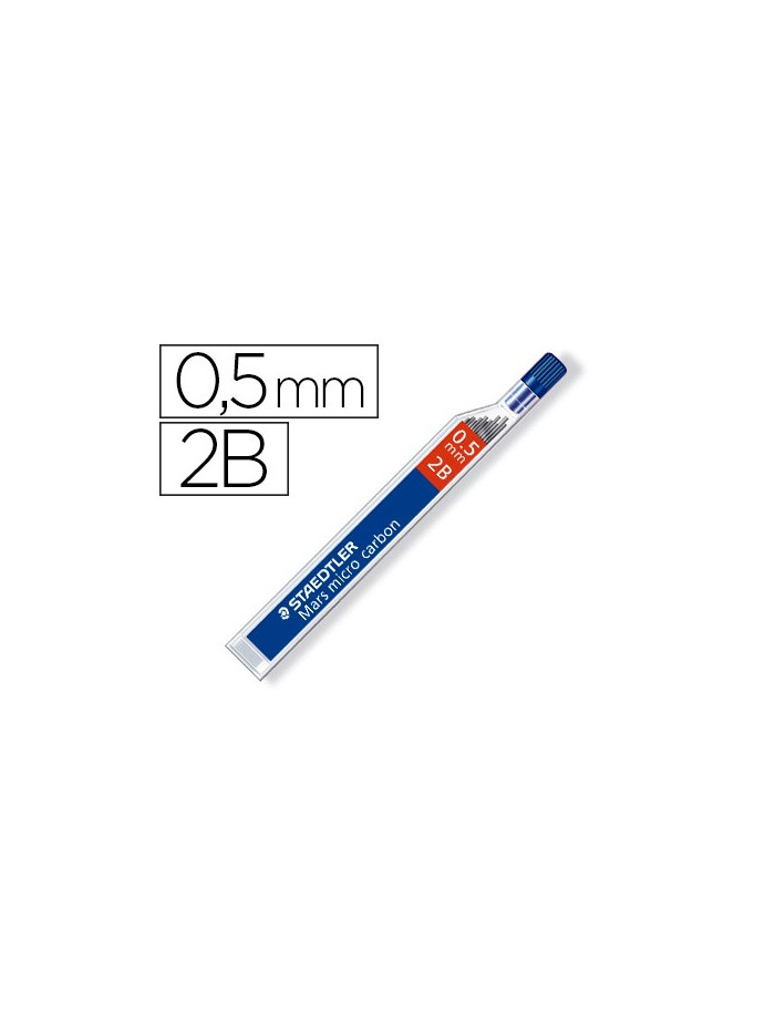 Minas staedtler mars micro grafito 0,5 mm 2b tubo con 12 unidades Minas staedtler mars micro grafito 0,5 mm 2b tubo con 12 unidades