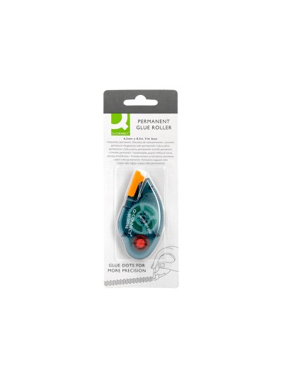 Pegamento q-connect roller compact permanente 6,5 mm de ancho x 8,5 mt unidad