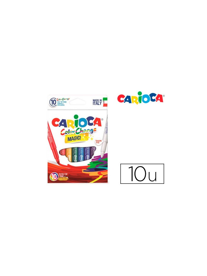 Rotulador carioca cambia color tinta magica caja de 10 unidades colores surtidos Rotulador carioca cambia color tinta magica caja de 10 unidades colores surtidos