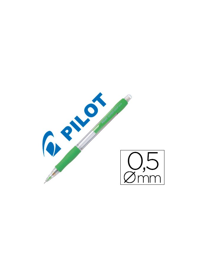 Portaminas pilot super grip verde claro 0,5 mm sujecion de caucho Portaminas pilot super grip verde claro 0,5 mm sujecion de caucho
