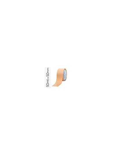 Cinta adhesiva q-connect kraft reforzado 50 mt x 50 mm para embalaje