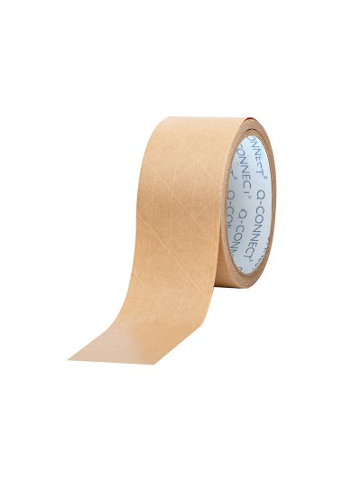Cinta adhesiva q-connect kraft reforzado 50 mt x 50 mm para embalaje