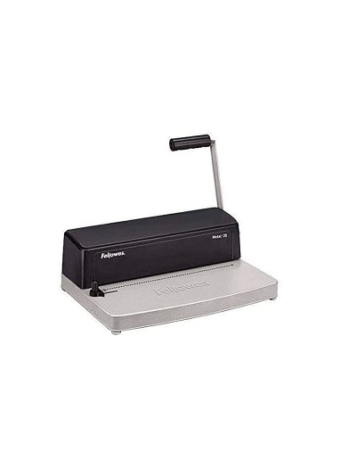 Encuadernadora para espiral fellowes metal 25 perfora 10 hojas tamaño a4 encuaderna hasta 450 hojas paso 5:1