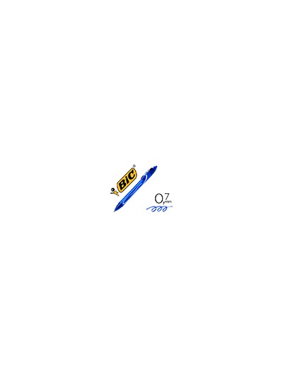Boligrafo bic gelocity quick dry retractil tinta gel azul punta de 0,7 mm