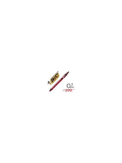 Boligrafo bic gelocity quick dry retractil tinta gel rojo punta de 0,7 mm