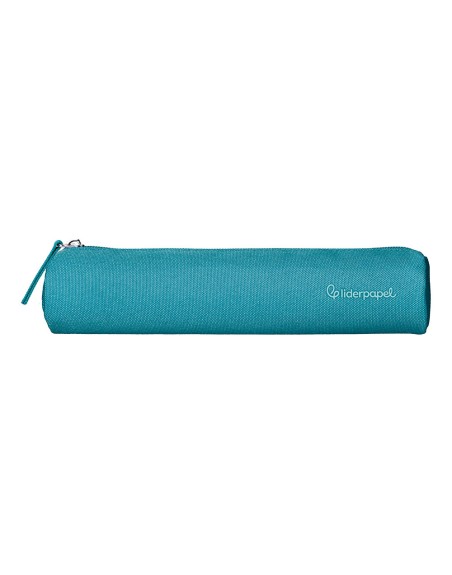 Estuche portatodo liderpapel slim cilindrico 220x45mm azulturquesa
