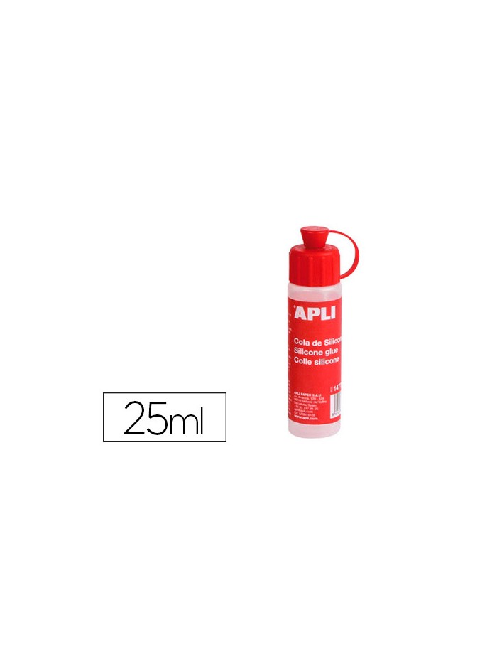Cola de silicona apli para goma eva bote de 25 ml Cola de silicona apli para goma eva bote de 25 ml