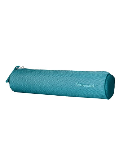 Estuche portatodo liderpapel slim cilindrico 220x45mm azulturquesa