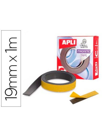 Cinta adhesiva apli magnetica 19mm x 1m
