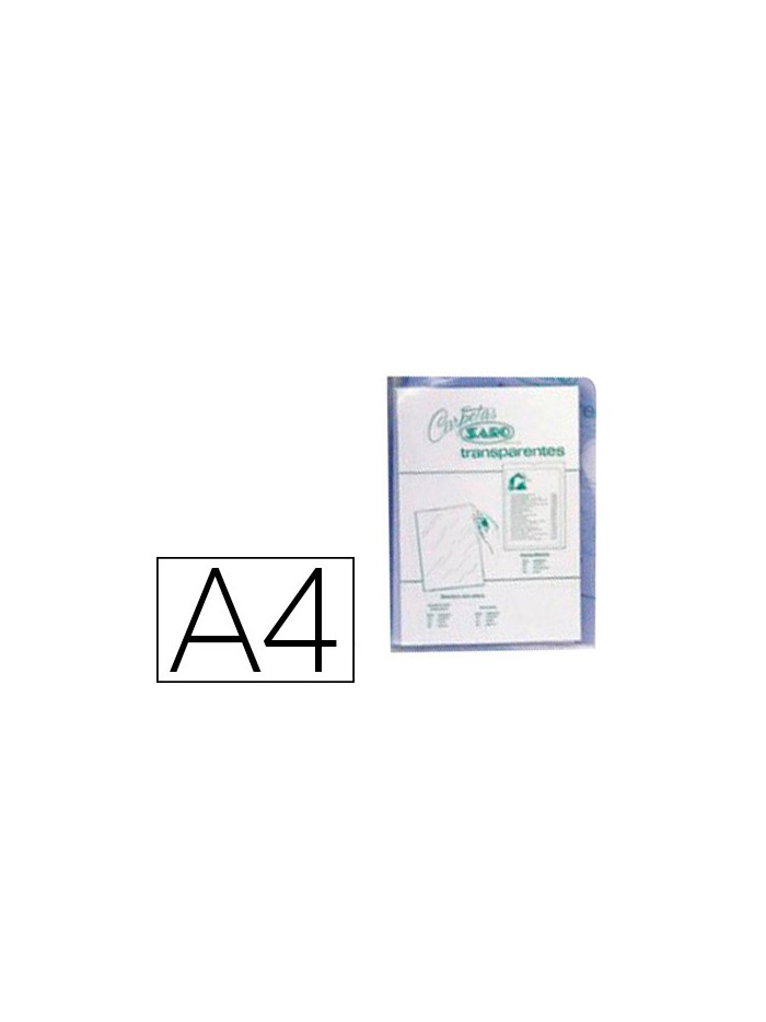 Carpeta dossier uñero saro pvc din a4 280 mc transparente Carpeta dossier uñero saro pvc din a4 280 mc transparente
