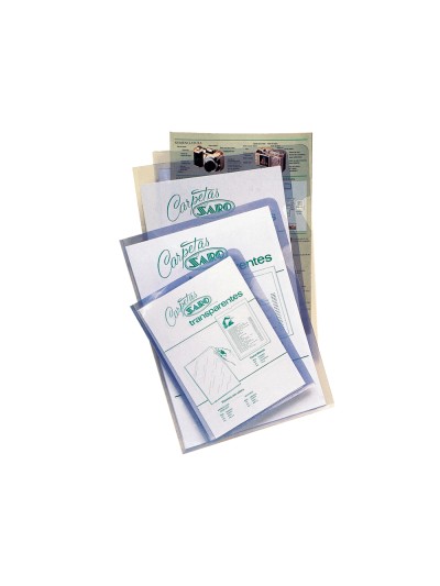 Carpeta dossier uñero saro pvc din a4 280 mc transparente