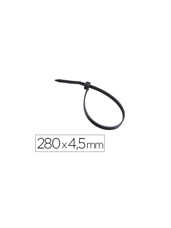 Brida 3m para exterior negro 280x4,5 mm bolsa de 100 unidades Brida 3m para exterior negro 280x4,5 mm bolsa de 100 unidades