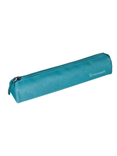 Estuche portatodo liderpapel slim cilindrico 220x45mm azulturquesa