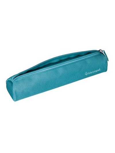 Estuche portatodo liderpapel slim cilindrico 220x45mm azulturquesa