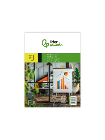 Bloc congreso liderpapel liso 630x840 mm 50 hojas 80g/m2