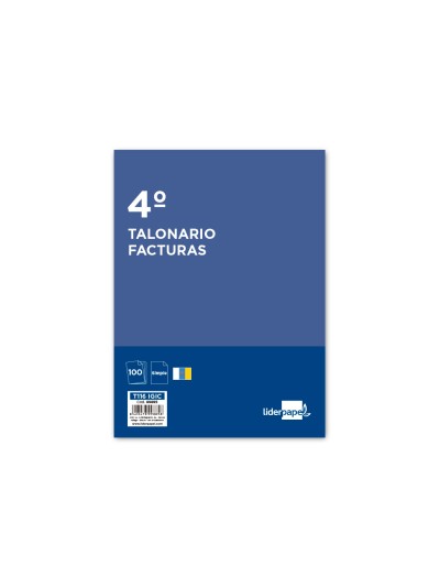 Talonario liderpapel facturas cuarto original t116 con i.g.i.c.
