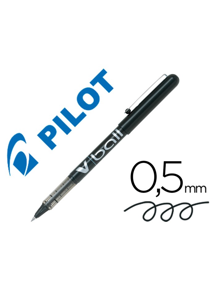 Rotulador pilot roller v-ball negro 0.5 mm Rotulador pilot roller v-ball negro 0.5 mm