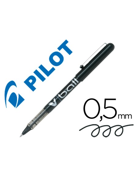 Rotulador pilot roller v-ball negro 0.5 mm