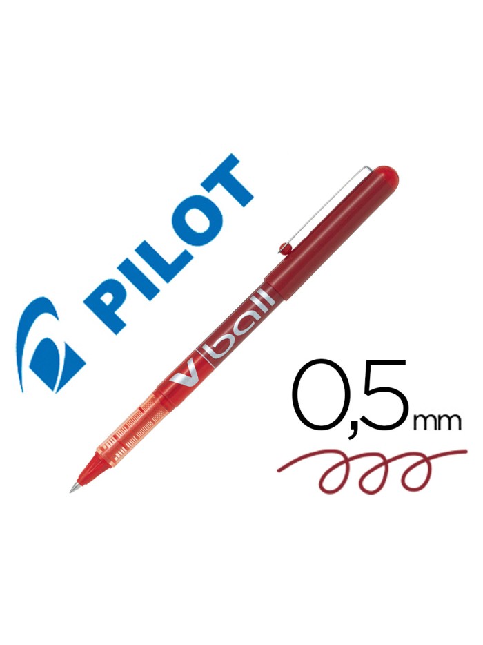 Rotulador pilot roller v-ball rojo 0.5 mm Rotulador pilot roller v-ball rojo 0.5 mm