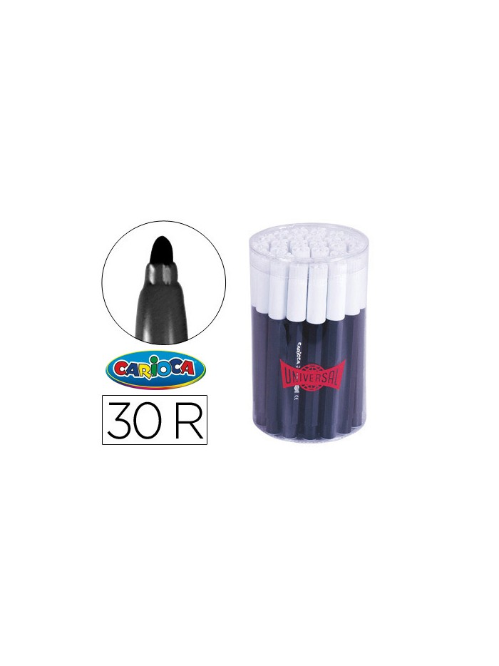 Rotulador carioca jumbo negro punta gruesa bote de 30 unidades Rotulador carioca jumbo negro punta gruesa bote de 30 unidades