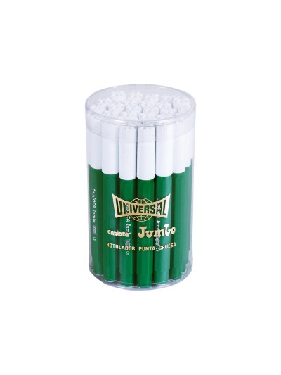 Rotulador carioca jumbo verde punta gruesa bote de 30 unidades