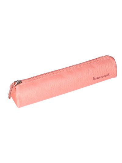 Estuche portatodo liderpapel slim cilindrico 220x45mm rosamelocoton