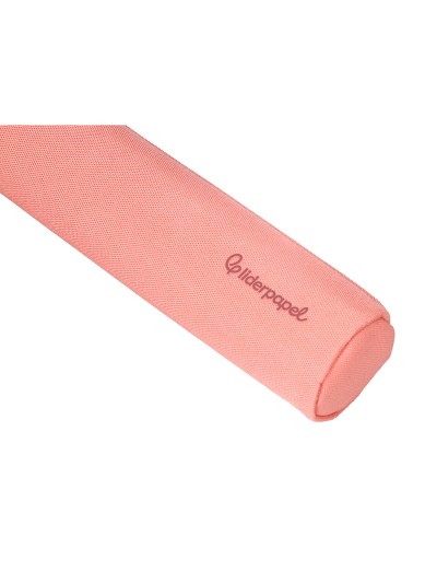 Estuche portatodo liderpapel slim cilindrico 220x45mm rosamelocoton