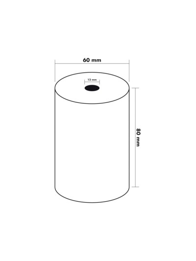 Rollo sumadora termico q-connect 80 mm ancho x 60 mm diametro sin bisfenol a