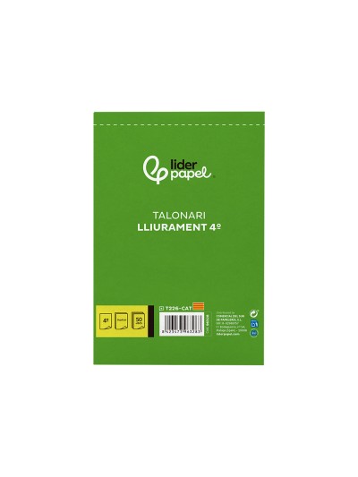 Talonario liderpapel entregas cuarto original y copia t226 texto en catalan