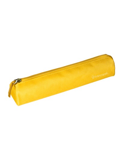 Estuche portatodo liderpapel slim cilindrico 220x45mm amarillo