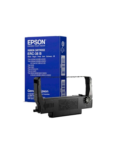 Cinta impresora epson orig. tm-300/tm-u200/tm-u210/tm-375 erc-38b negra