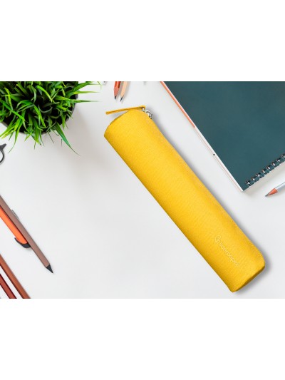 Estuche portatodo liderpapel slim cilindrico 220x45mm amarillo