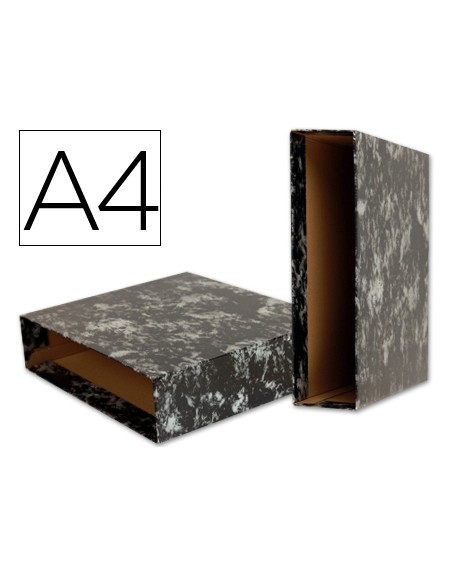 Caja archivador liderpapel classic blue a4 negra