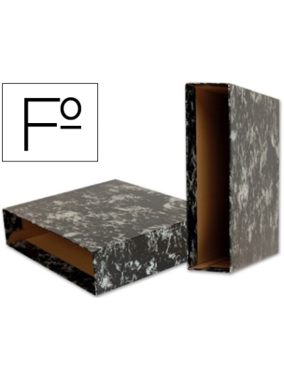 Caja archivador liderpapel classic blue folio negra