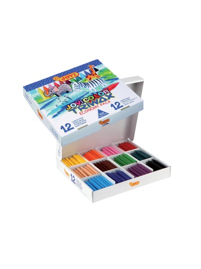 Lapices cera jovicolor triwax caja de 300 unidades 12 colores surtidos