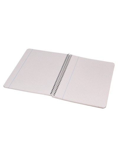 Cuaderno espiral liderpapel cuarto ecouse tapa cartulina kraft 80h papel reciclado 80 grcuadro 4mm