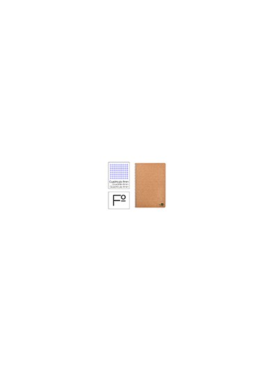 Cuaderno espiral liderpapel din a4 ecouse tapa cartulina kraft 80h papel reciclado 80 gr cuadro 4 mm con margen
