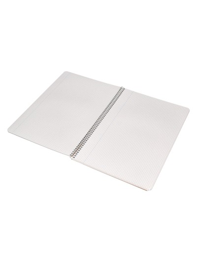 Cuaderno espiral liderpapel din a4 ecouse tapa cartulina kraft 80h papel reciclado 80 gr cuadro 4 mm con margen
