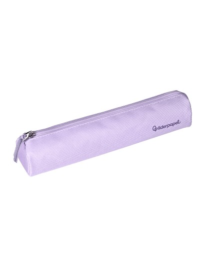 Estuche portatodo liderpapel slim cilindrico 220x45mm lila