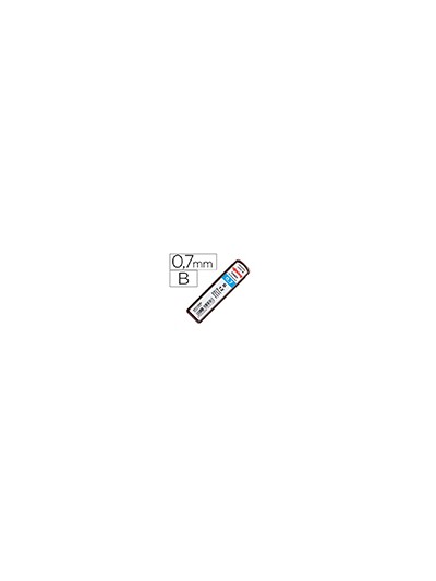 Minas rotring grafito 0,7 mm b estuche de 12 minas